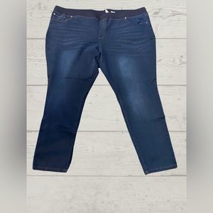 Terra & Sky Plus Size Pull On Jegging Dark Blue Size 4X